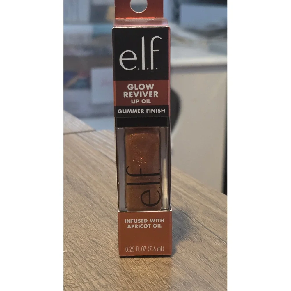 ELF Glow Reviver Lip Oil Chocoluxe Glimmer Finish 83052 Brown Shimmer New